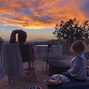 Sunset from our camp spot
