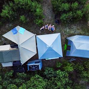 Our compound for the weekend