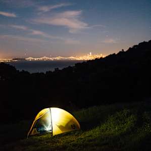 East Bay Environmental Site #3, with the glow of the city in the background.