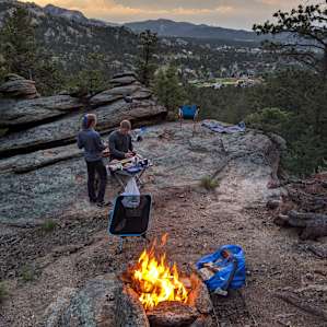 Natural rock fire pit was so much more fun than the common steel ring you might expect.