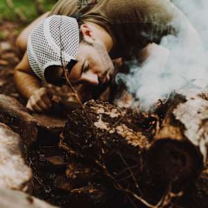 Getting the fire started.