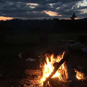 A fire pit to relax by at the end of the day!