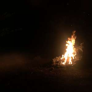 Our great fire at night.