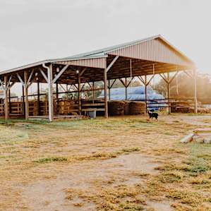 One of the many building on the property.