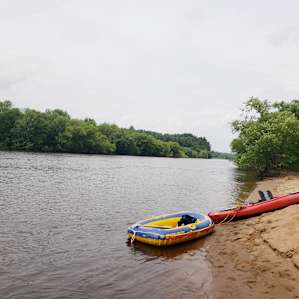 Beautiful sandy island on our kayaking trip