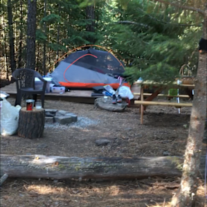 Tent site #1/hammocks/firepit