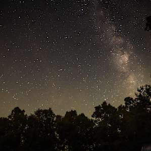 Great milky way and night sky view from our camp spot.