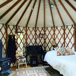 Small Yurt Tucked in the Woods