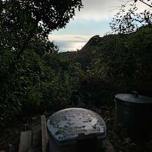 The view from the composting toilet