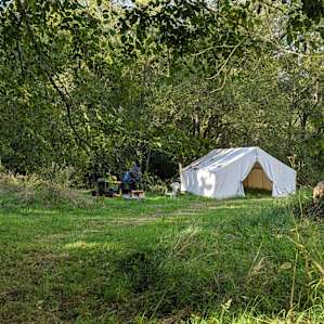 Camping at Hay Barn Creek, Hobart