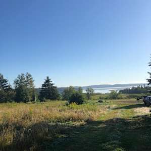 View of the ocean from the farm