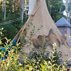 Art work on teepee