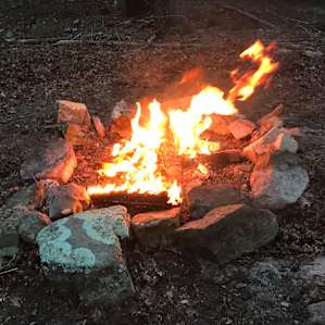 Proper fire pit.
