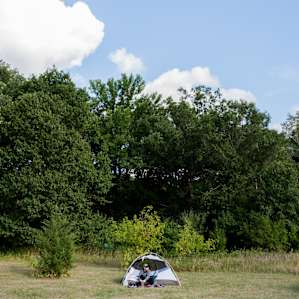 There is tons of space to relax at camp.