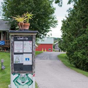 There is an info center right as you pull up to the farm