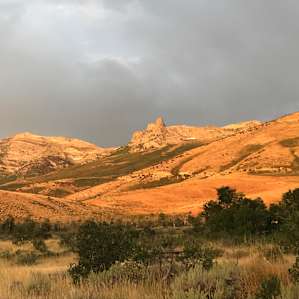 View of Chimney Rock from the campground.
