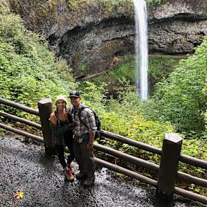 Hiking near by silver falls state park