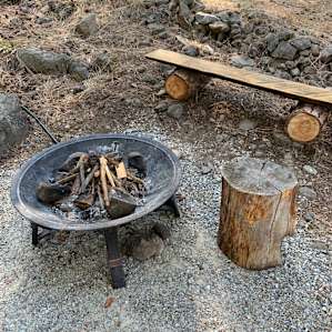 Tent camping with amenities