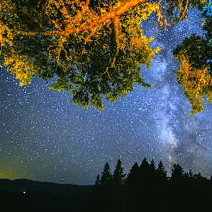 Milky way view at night