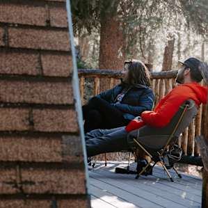 Relaxing on the deck.