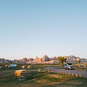 Pretty much every site in the campground has an amazing view of the Badlands formations.