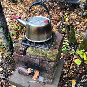 The rocket stove was SO helpful in heating up water and cooking food.