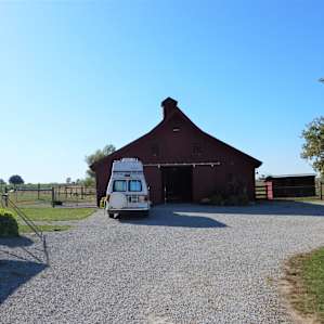 The location of our camper/van. We had water and electric at this site.