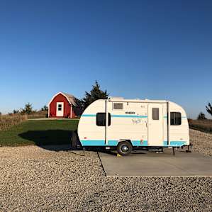 Our little camper at the main site.