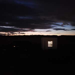 Our trailer against the setting sun :)
