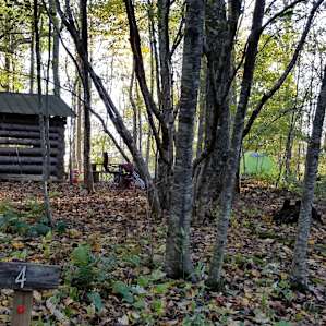 view of shelter from the road