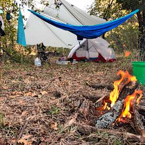 Little after-dinner camp fire