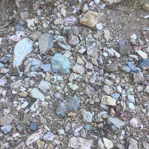 Rocks in the creek that flows through the property, Sarah has used these rocks to make dye, there are amazing hues of purple, blue and pink