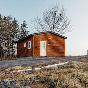 One of the four cabins available on the property.