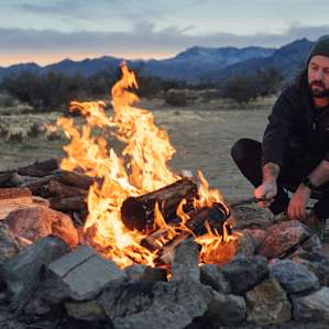 Pretty stellar location for an evening fire.
