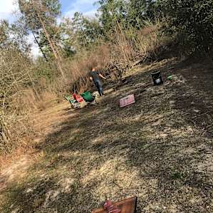 Corn hole and fire pit