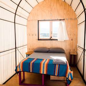 Inside the Lunette Hut