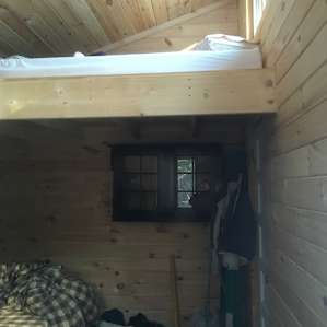 Loft directly above other bed gets a lot of sunlight