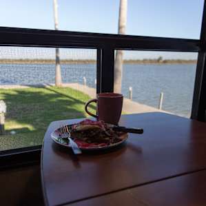 Breakfast with a view.