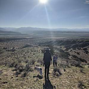 Hiking back down the ridge above wagon wheel camp... Lots of c