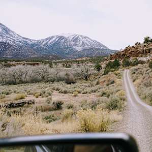 The dirt road to the Sage Canyon property is surrounded by gorgeous nature. Drive slow and enjoy!