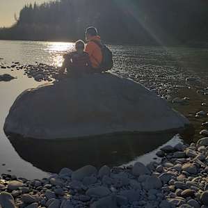 Sunset on the river