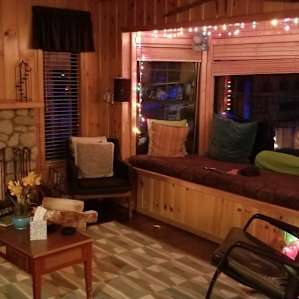 Super cozy inside at night