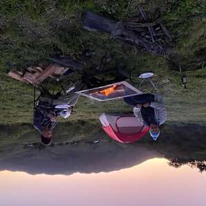 Upside down camping in paradise