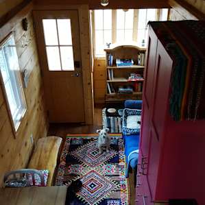 View from the loft. Cute dog not included with stay 😁
