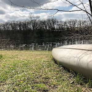 A great canoe is nearby!