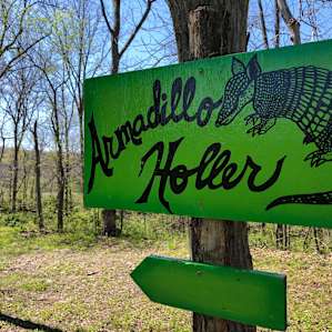 The awesome sign for our campsite