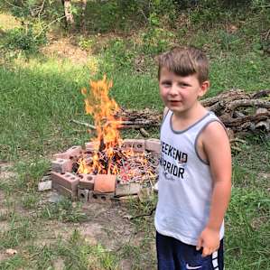 Noah learning about camp