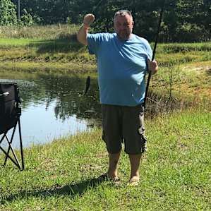 Take a look at this blue gill. Fish are catch and release. He had a ton of fun chasing Pub Sub, the Bass.