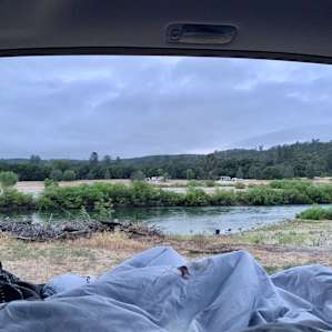 Slept in the back of the wagon.