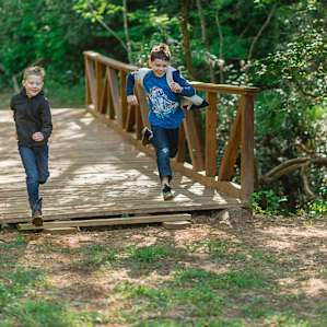 The foot bridge.